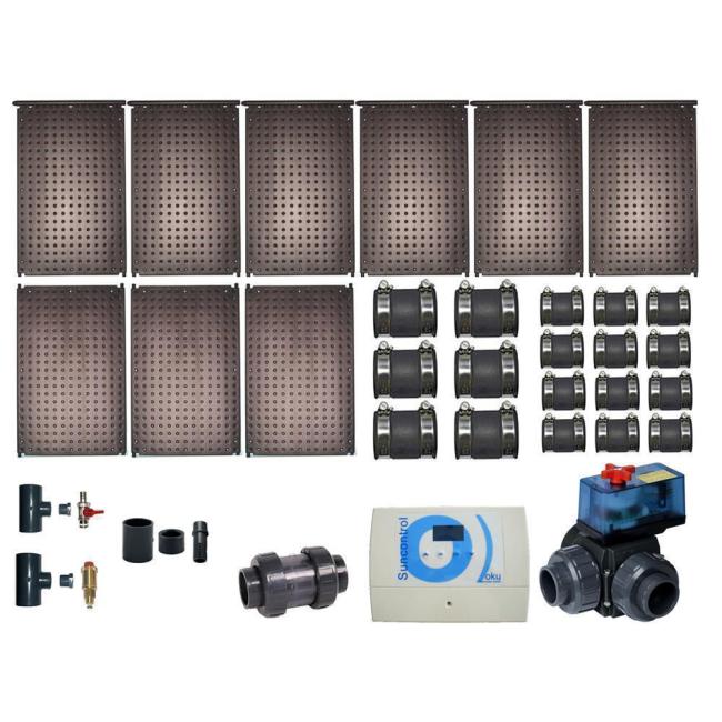 OKU KOMPLETTSET für 48 m² Wasserfläche Poolheizung incl. Regelung im 3 Wege Ventil, Filter usw