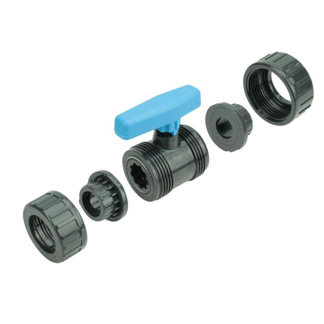 PVC Kugelhahn (TPE-EPDM) mit IG beidseitig, Profi-Qualität