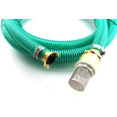 Ansaugschlauchset LW 32mm 1 1/4 Zoll, Rückschlagventil und Schnellkupplung (GEKA), 2-50m