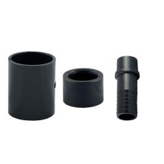 Anschlusset für PVC Verrohrung d 63 mm bestehend aus 2 x Schlauchtülle 38mm, 2 x Muffe , 2 x kurze Reduktion 63x40, PVC grau