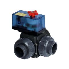 elektr. 3-Wege-Kugelhahn d=50mm Solar  mit elektrischem Stellmotor E0510, 230V