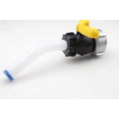 Ersatzhahn IBC Kugelhahn 62 mm DN 50 einschl.  biegsamen Auslaufstutzen