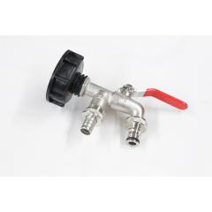 IBC S60x6 Kappe mit Kugelauslaufhahn 1/2