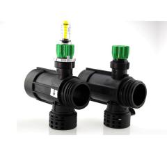 Kunstoff-Soleverteilerset Typ 2065 Steckanschluss und Durchflussmengenmesser