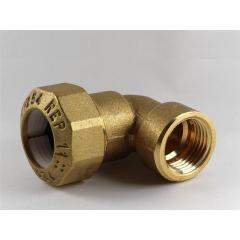 PE Rohr Messing 90° Winkel Klemmverbinder PE-IG