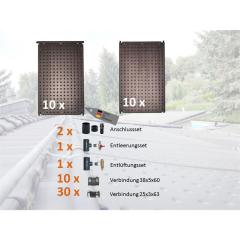 Pool Schwimmbad OKU Solarabsorber Set bis 40 m² Wasserfläche Schwimmbadheizung, incl. Anschlussset komplett