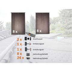 Pool Schwimmbad OKU Solarabsorber Set bis32 m² Wasserfläche Schwimmbadheizung, incl. Anschlussset komplett