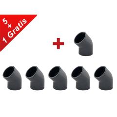 SPARSET 12x PVC Winkel 45 ° Ø40 beidseitige Klebemuffe
